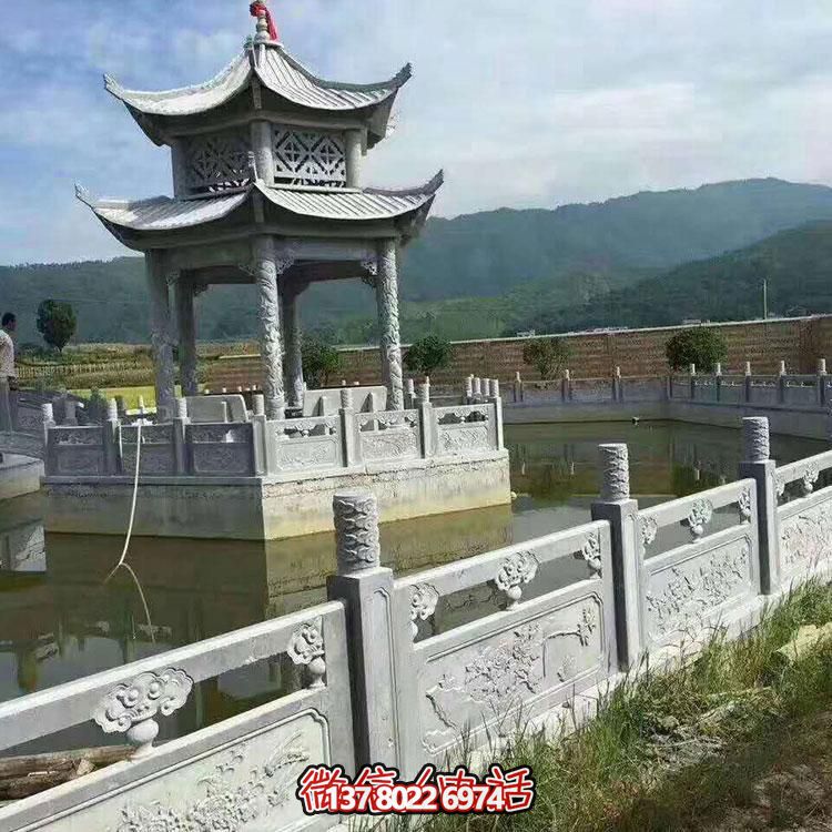 古典仿古水池涼亭，享受休閑園林生活