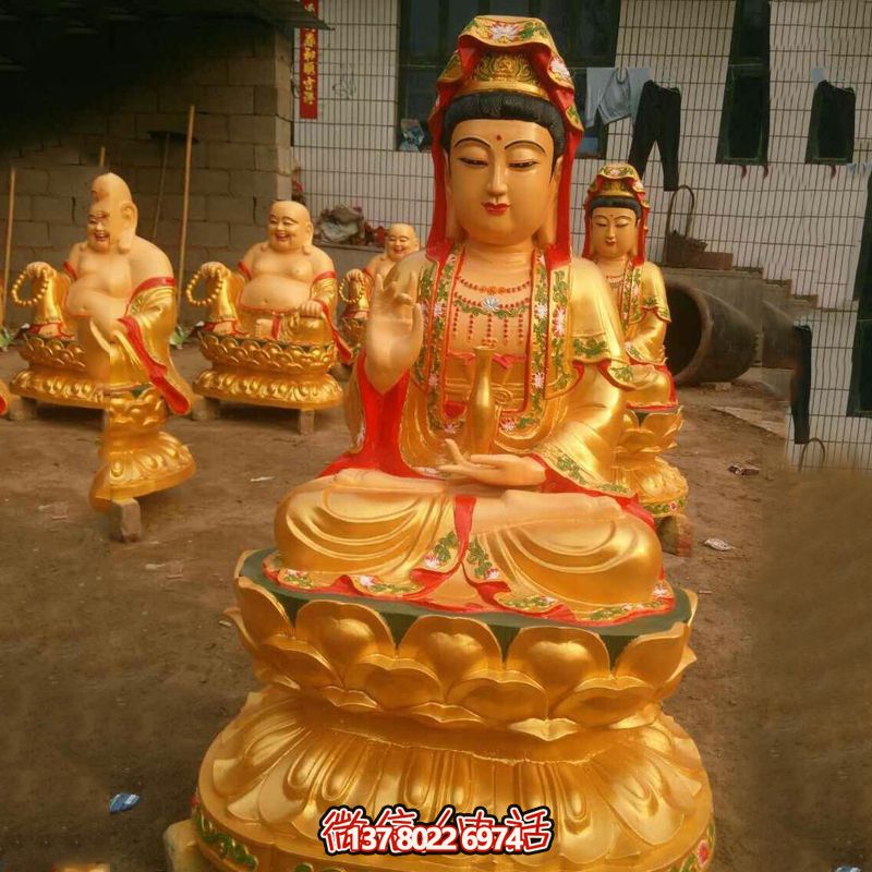 大型鑄銅觀音漆金雕塑 大型鑄銅觀音漆金雕塑