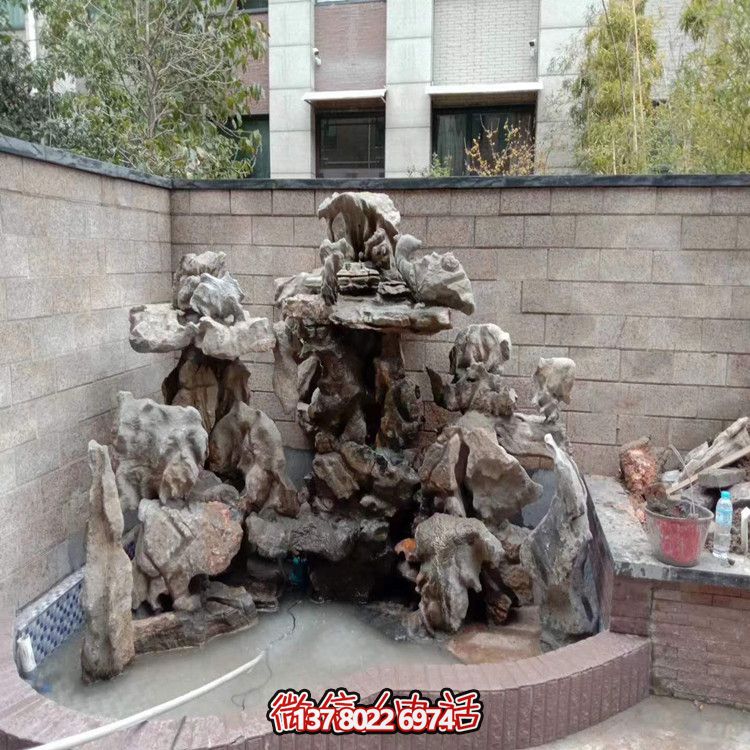 私家庭院小型池塘靈璧石假山景觀設(shè)計(jì) 私家庭院小型池塘靈璧石假山景觀設(shè)計(jì)