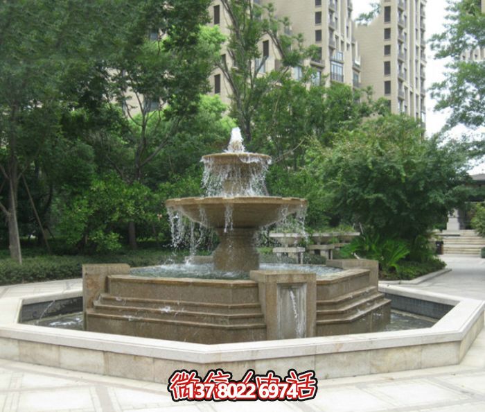 精美石雕大型噴泉，美化小區(qū)廣場(chǎng)景觀