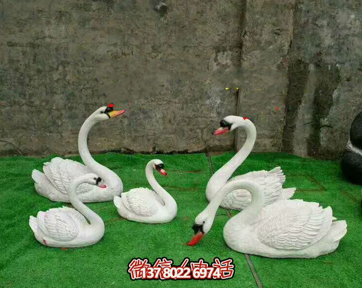 雕塑仿真天鵝，裝飾庭院、酒店、別墅等空間