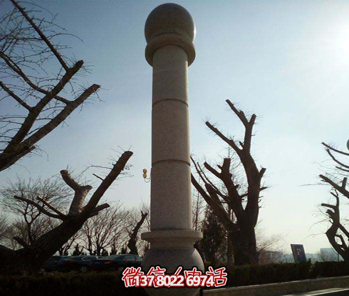 絢麗多彩的大理石雕塑石柱，打造優(yōu)雅秀美的廣場景觀