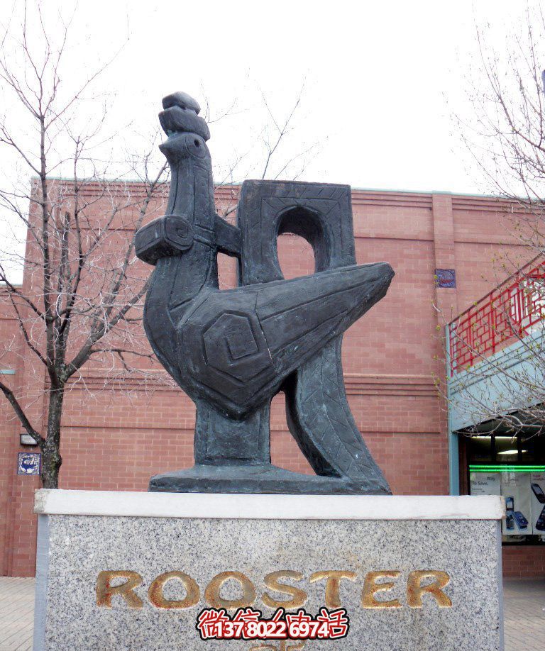 玻璃鋼創(chuàng)意雞雕塑，點(diǎn)亮街道美景