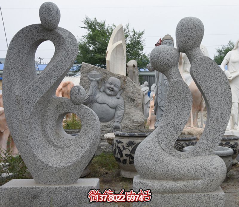 花崗巖雕塑母子親吻園林創(chuàng)意抽象裝飾 花崗巖雕塑母子親吻園林創(chuàng)意抽象裝飾