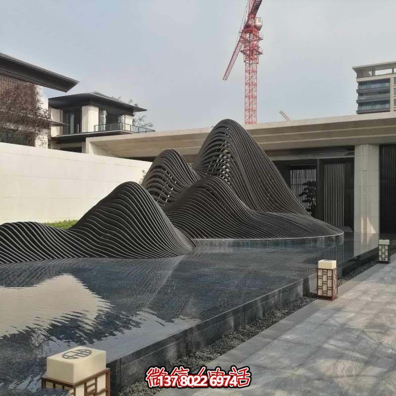 精致不銹鋼鐵藝假山，景觀抽象庭院裝飾別墅