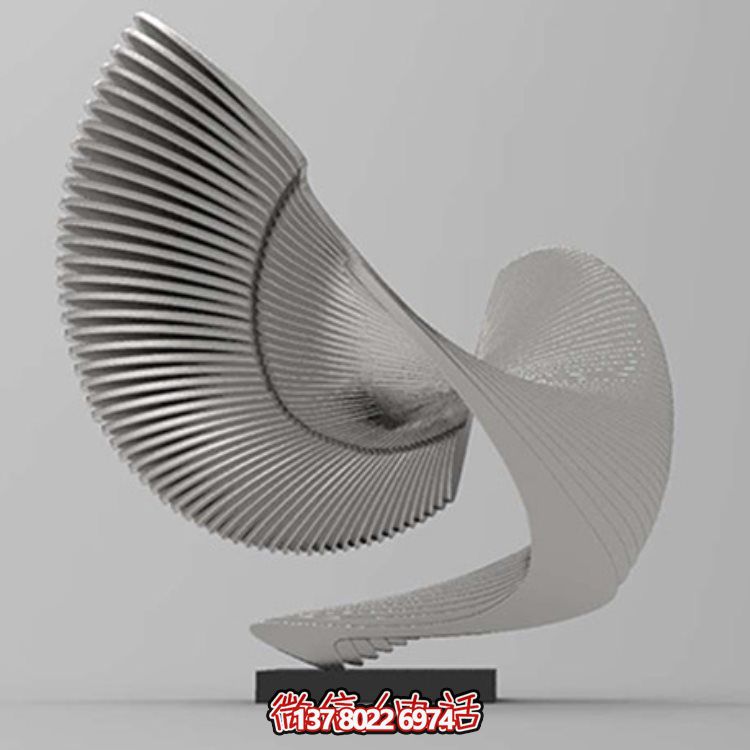 抽象不銹鋼戶外擺件，室內(nèi)創(chuàng)意園林景觀裝飾