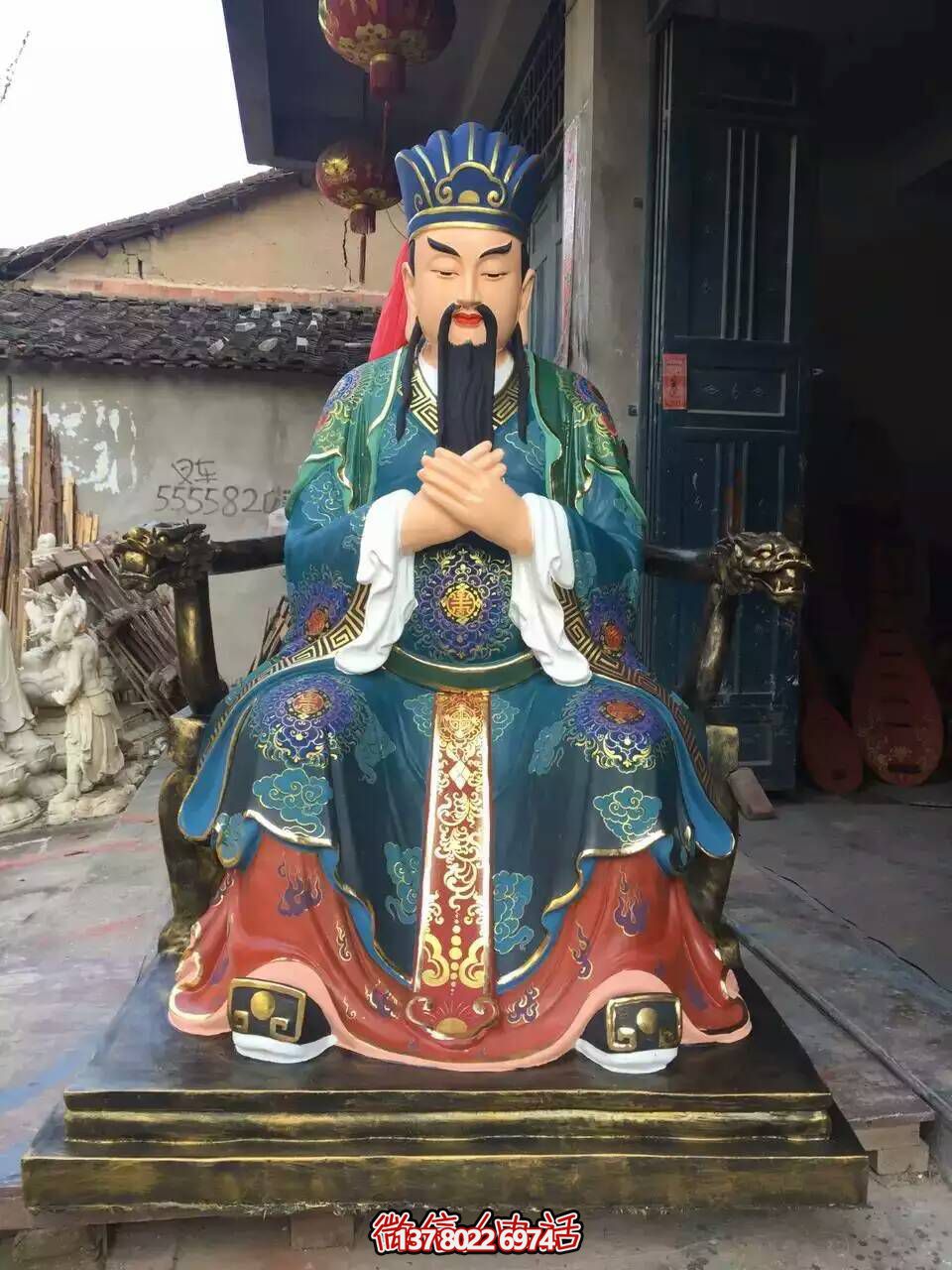 精美銅雕彩繪城隍神佛雕塑 精美銅雕彩繪城隍神佛雕塑