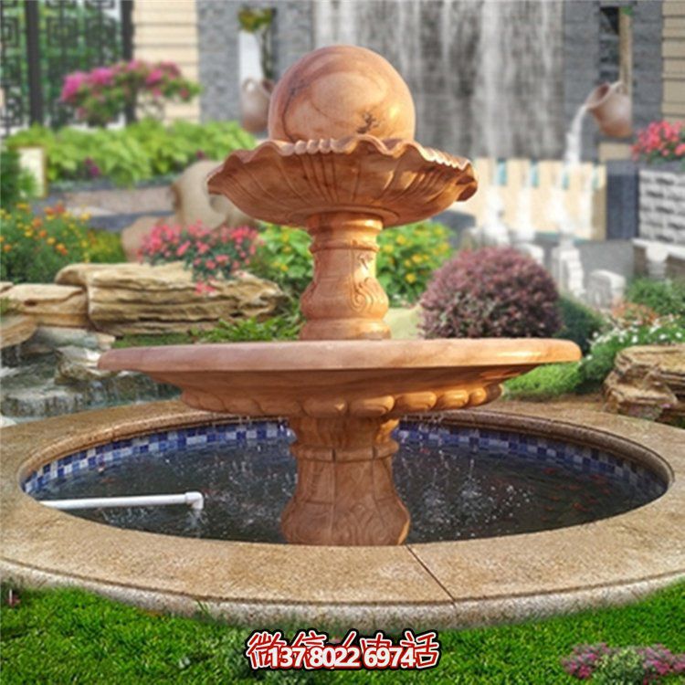 歐式紅色風(fēng)水球裝飾，營(yíng)造美麗晚霞?xì)庀? title=