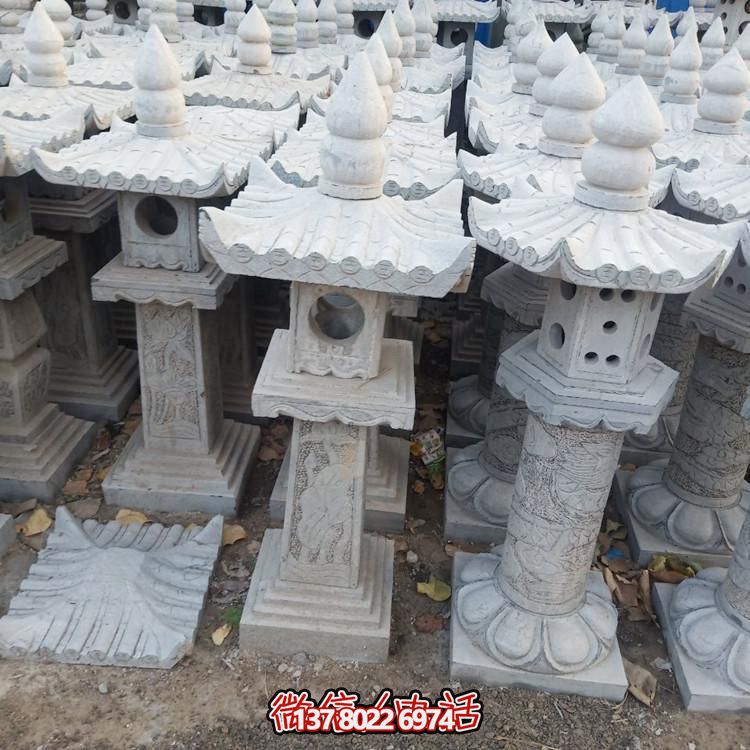 精美手工雕刻青石中式石燈擺件，打造完美園林裝飾