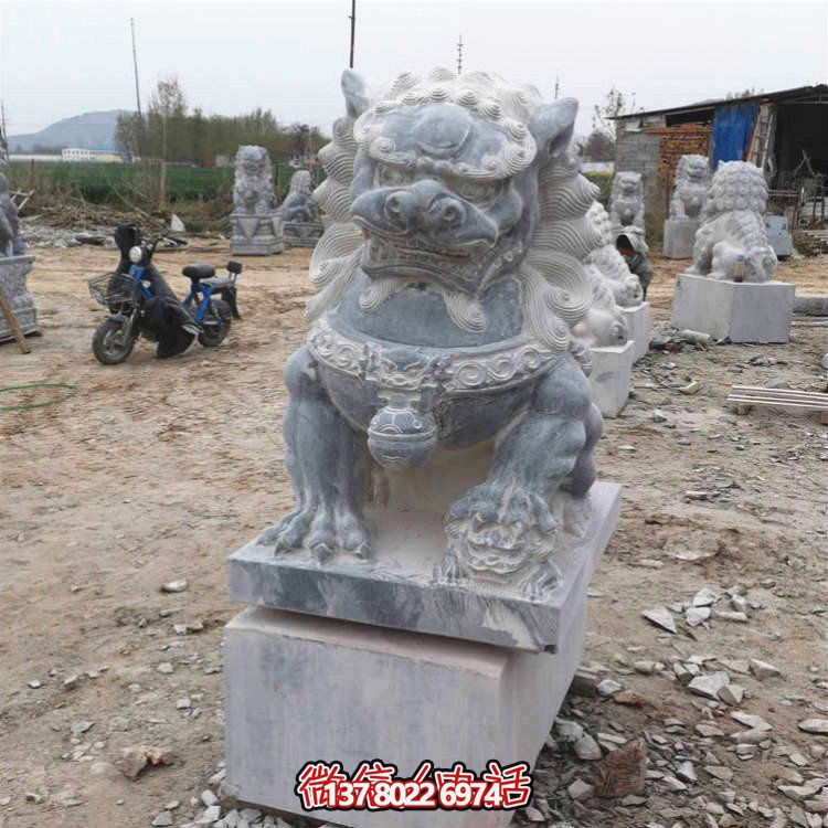 仿古大理石石雕獅子雕塑，為你的園林景觀增添經(jīng)典風(fēng)采