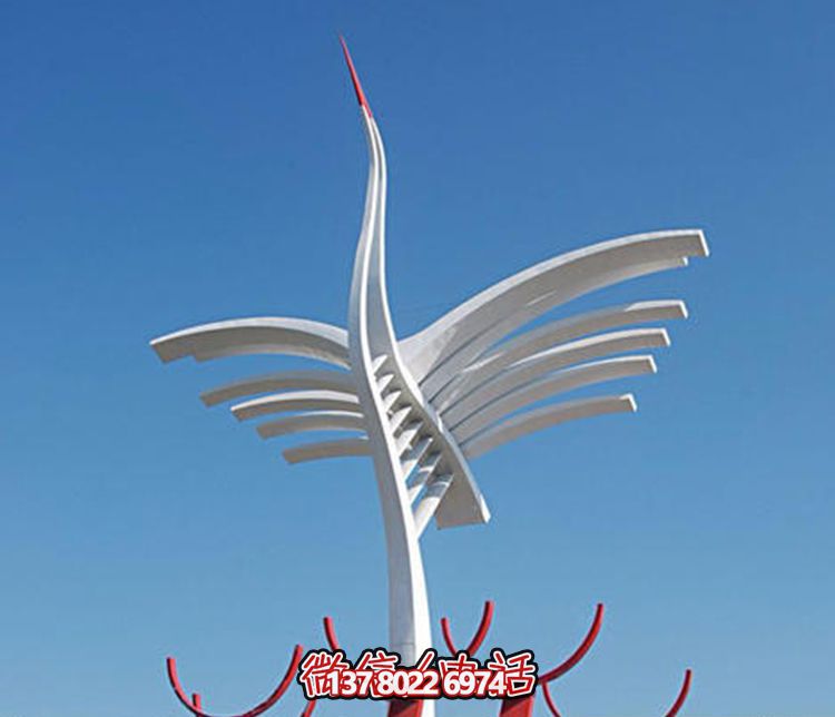 大雁飛翔的抽象不銹鋼雕塑 大雁飛翔的抽象不銹鋼雕塑