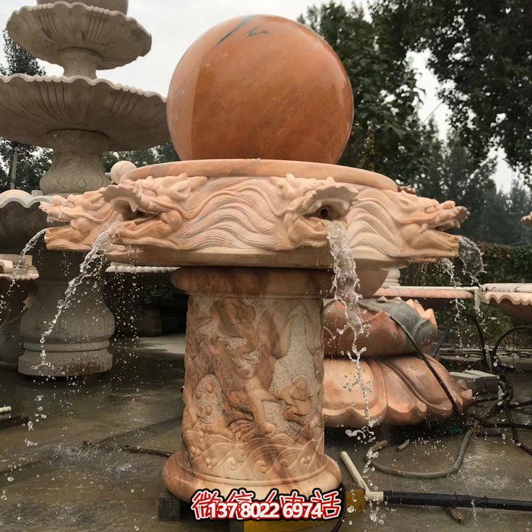 天然紅木雕刻龍頭風(fēng)水球，企業(yè)禮品貼心挑選