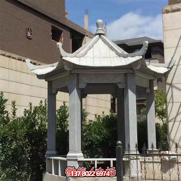 精美大理石涼亭，營(yíng)造完美宅院景象