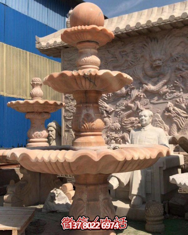 精美雕刻大理石流水?dāng)[件，完美搭配豪華別墅和小區(qū)噴泉