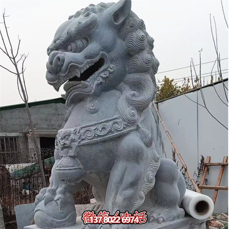 豪華庭院大型獅子雕塑，招財(cái)進(jìn)寶，鎮(zhèn)宅門口裝飾