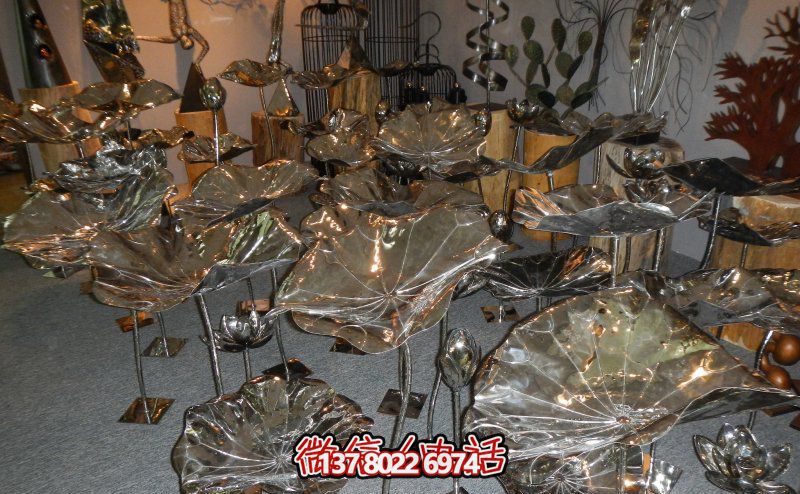 創(chuàng)意不銹鋼荷葉荷花雕塑 創(chuàng)意不銹鋼荷葉荷花雕塑