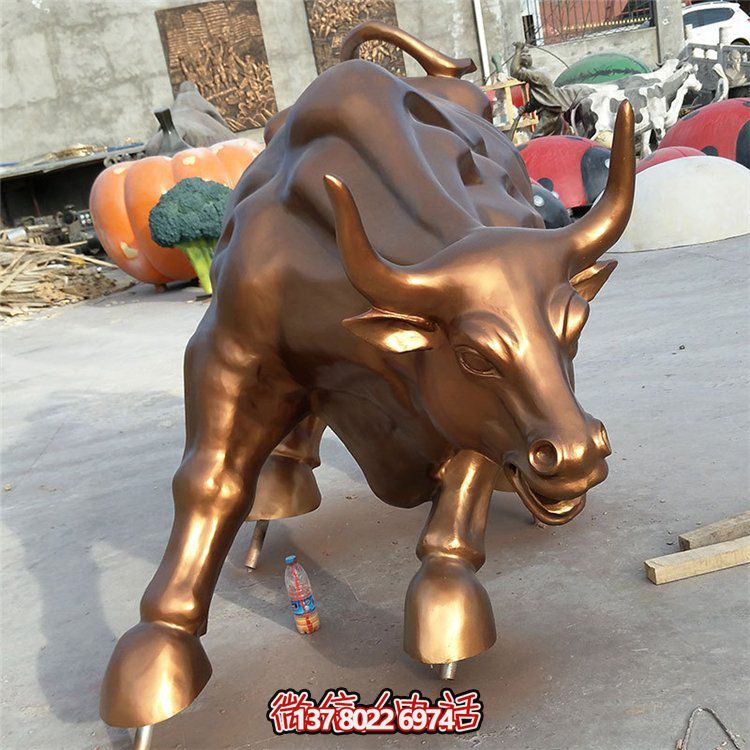 大型仿銅牛雕塑景觀(guān)地標(biāo)戶(hù)外擺件