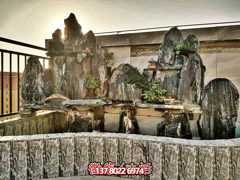 精美小型假山景觀陽臺擺放裝飾 精美小型假山景觀陽臺擺放裝飾