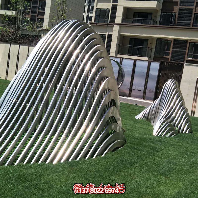 不銹鋼抽象景觀擺件，美化公園綠地戶外空間