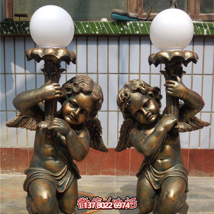 戶(hù)外創(chuàng)意小天使路燈擺件