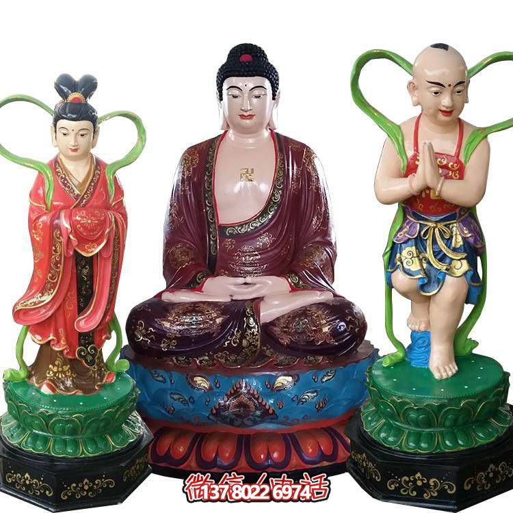 融合玻璃鋼、玻璃、彩繪技術的戶外景觀如來雕塑