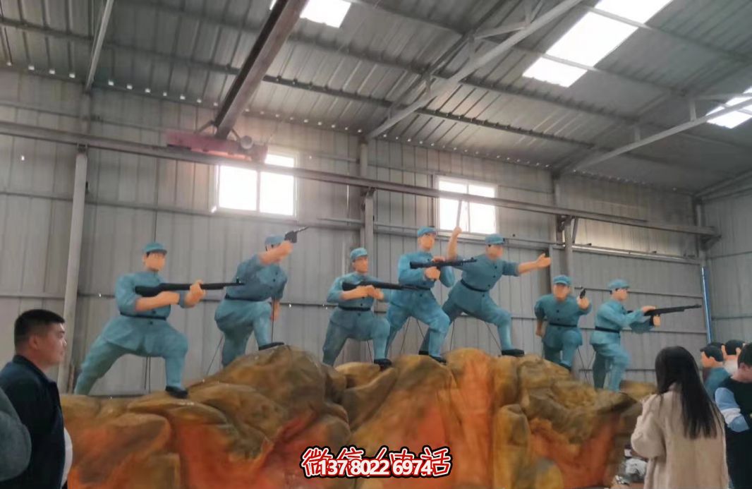 玻璃鋼抗戰(zhàn)英雄仿真雕塑景觀裝置 玻璃鋼抗戰(zhàn)英雄仿真雕塑景觀裝置