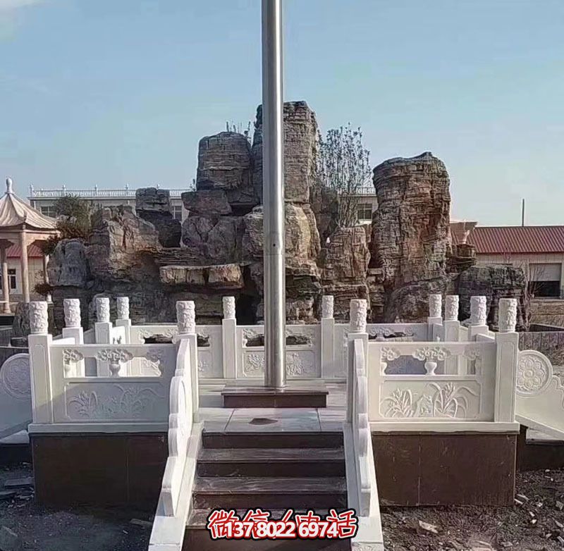 企業(yè)專屬大理石浮雕圍欄升旗臺(tái) 企業(yè)專屬大理石浮雕圍欄升旗臺(tái)