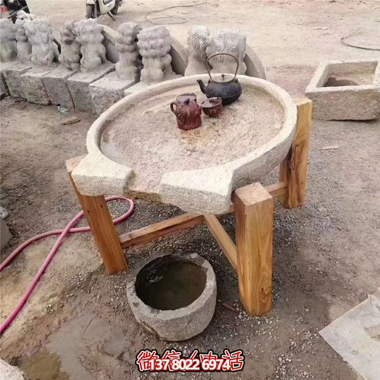 傳統(tǒng)工藝精美大理石石桌，給您的庭院增添傳統(tǒng)茶文化氣息