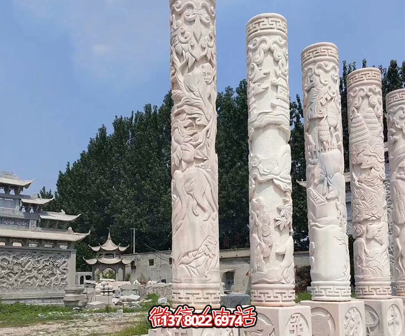 探索歷史景觀古建筑大殿華表上的神秘雕塑 探索歷史景觀古建筑大殿華表上的神秘雕塑