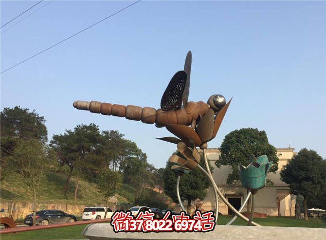 大型不銹鋼蜻蜓雕塑——做舊風(fēng)情點綴景區(qū) 大型不銹鋼蜻蜓雕塑——做舊風(fēng)情點綴景區(qū)