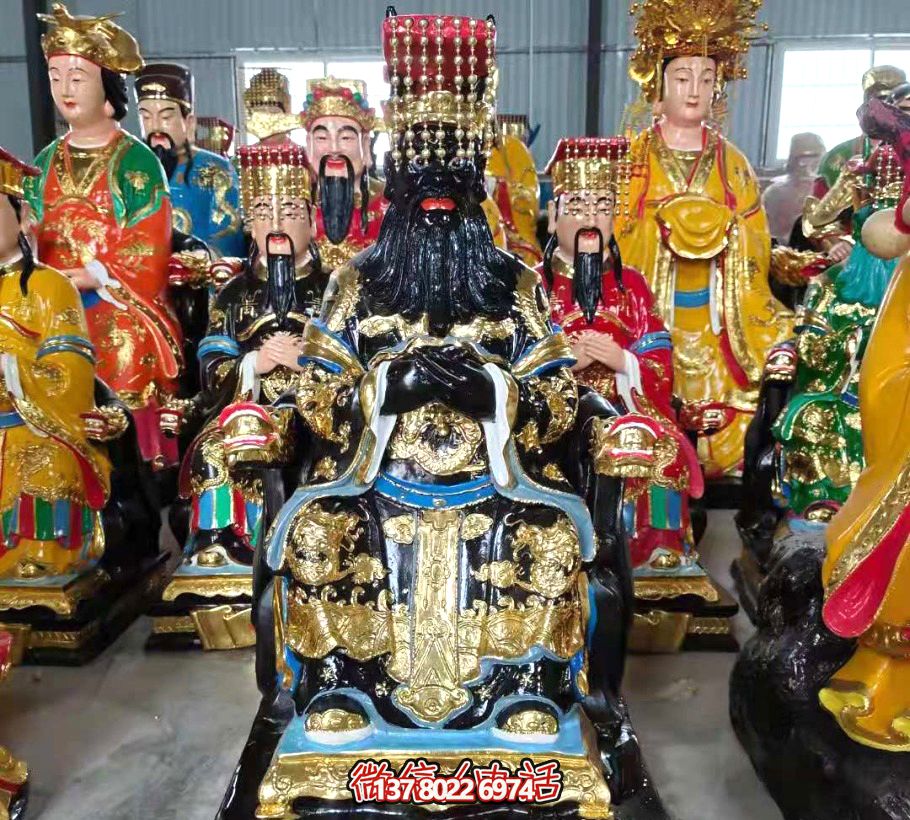 玻璃鋼彩繪龍王雕塑，傳承古老文化