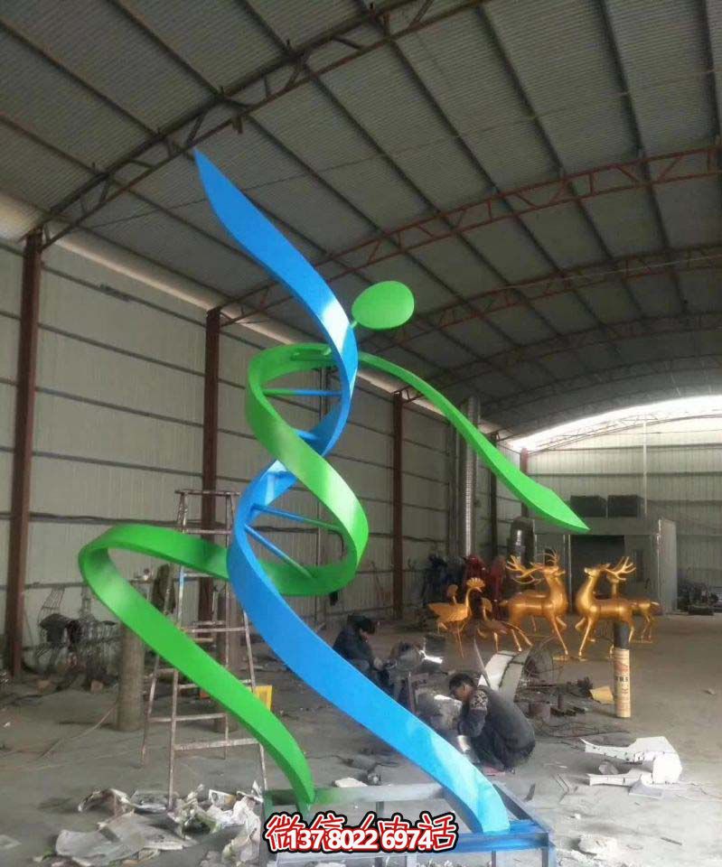 精致而抽象的不銹鋼跳舞人物雕塑——街邊藝術裝飾 精致而抽象的不銹鋼跳舞人物雕塑——街邊藝術裝飾