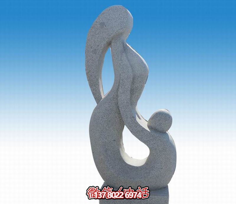 景區(qū)創(chuàng)意抽象大理石母子雕塑 景區(qū)創(chuàng)意抽象大理石母子雕塑