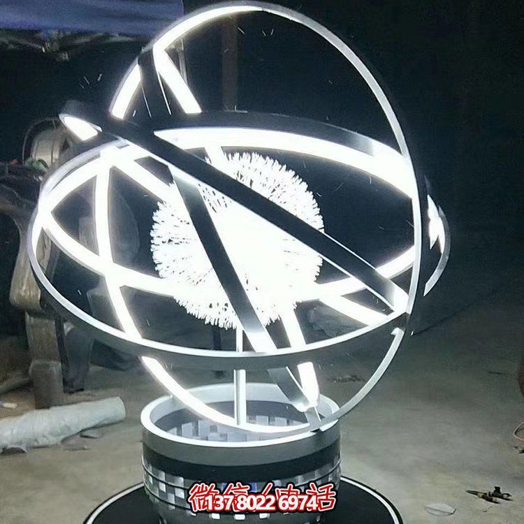 品質(zhì)創(chuàng)意夜晚景觀照明擺件，不銹鋼鏡面裝點(diǎn)室內(nèi)外