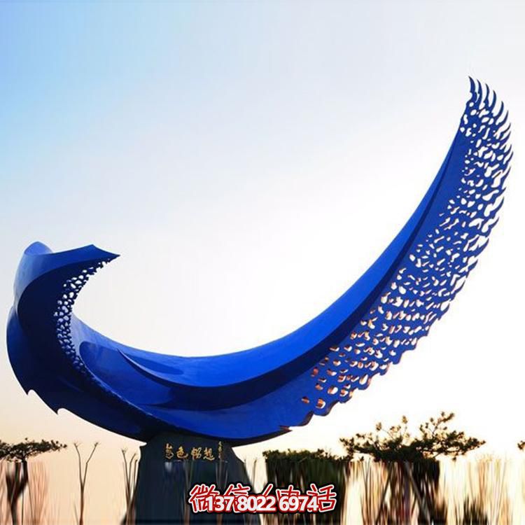 不銹鋼雕塑裝置，繽紛綠化帶景觀