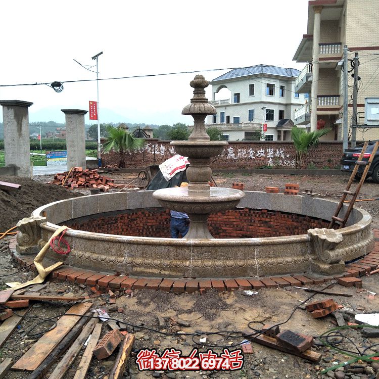 漢白玉噴泉石雕——精美的自然之美 漢白玉噴泉石雕——精美的自然之美