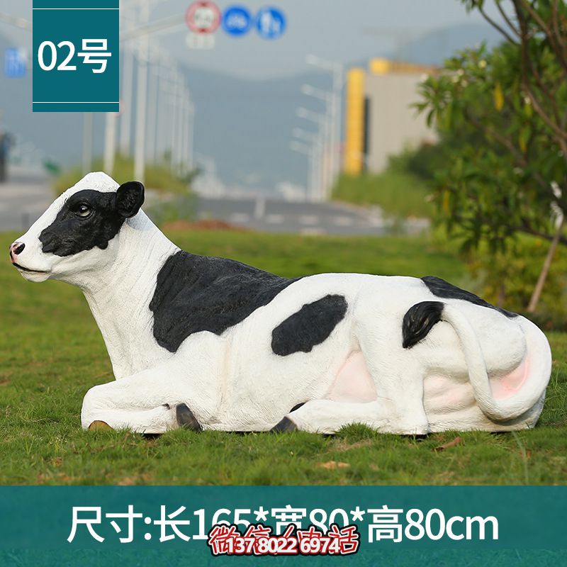 玻璃鋼牛雕塑，讓你的草坪只為休息