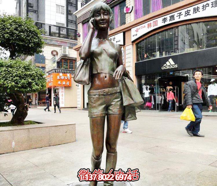 精美銅雕女孩雕塑——帶你暢游街頭，體驗(yàn)夢(mèng)幻快樂時(shí)光