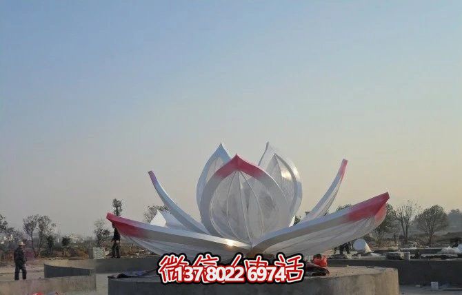 鏡面不銹鋼戶外荷花雕塑 鏡面不銹鋼戶外荷花雕塑