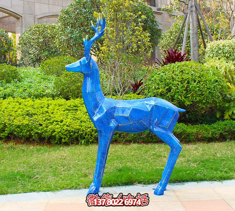 玻璃鋼雕塑裝飾——創(chuàng)意藍色梅花鹿 玻璃鋼雕塑裝飾——創(chuàng)意藍色梅花鹿