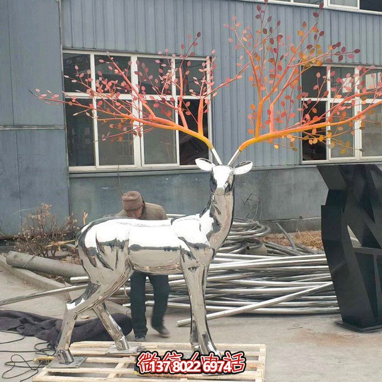 精致不銹鋼鏡面雕塑擺件，為您的園林景觀增添精彩