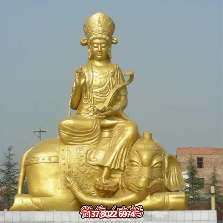 玻璃鋼雕塑文姝普賢，精致烤漆噴金大型景點裝飾