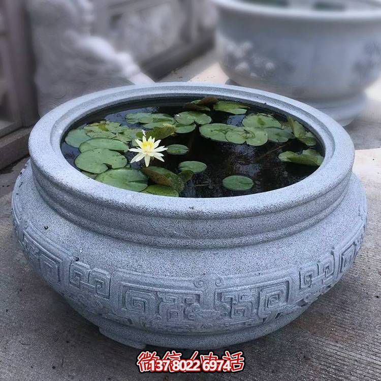 仿古大理石石雕魚缸，用藝術(shù)裝點(diǎn)你的生活