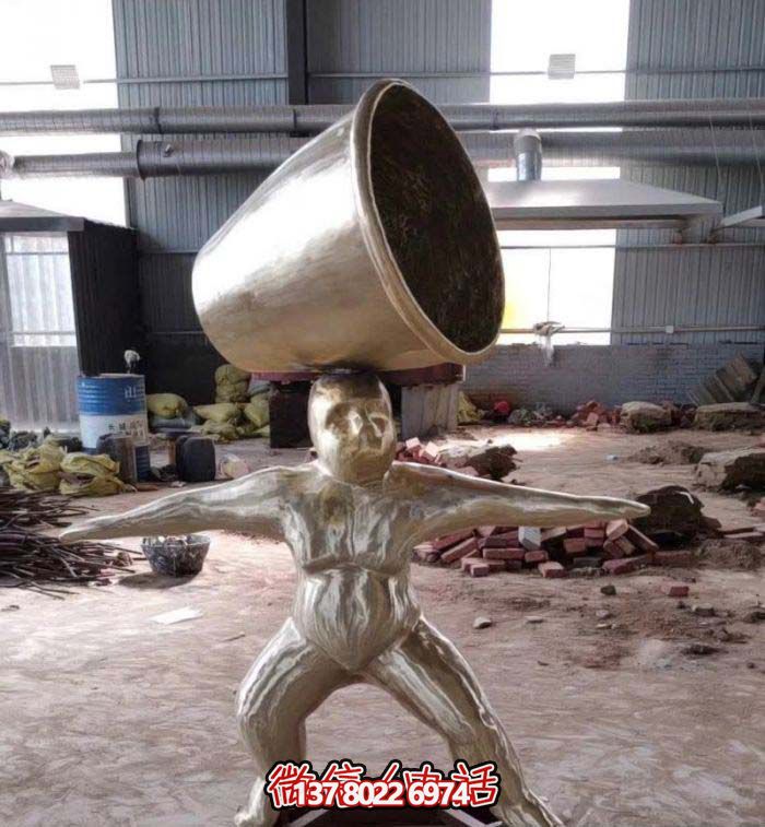 玻璃鋼頭頂大缸雜技演示人物雕塑 玻璃鋼頭頂大缸雜技演示人物雕塑