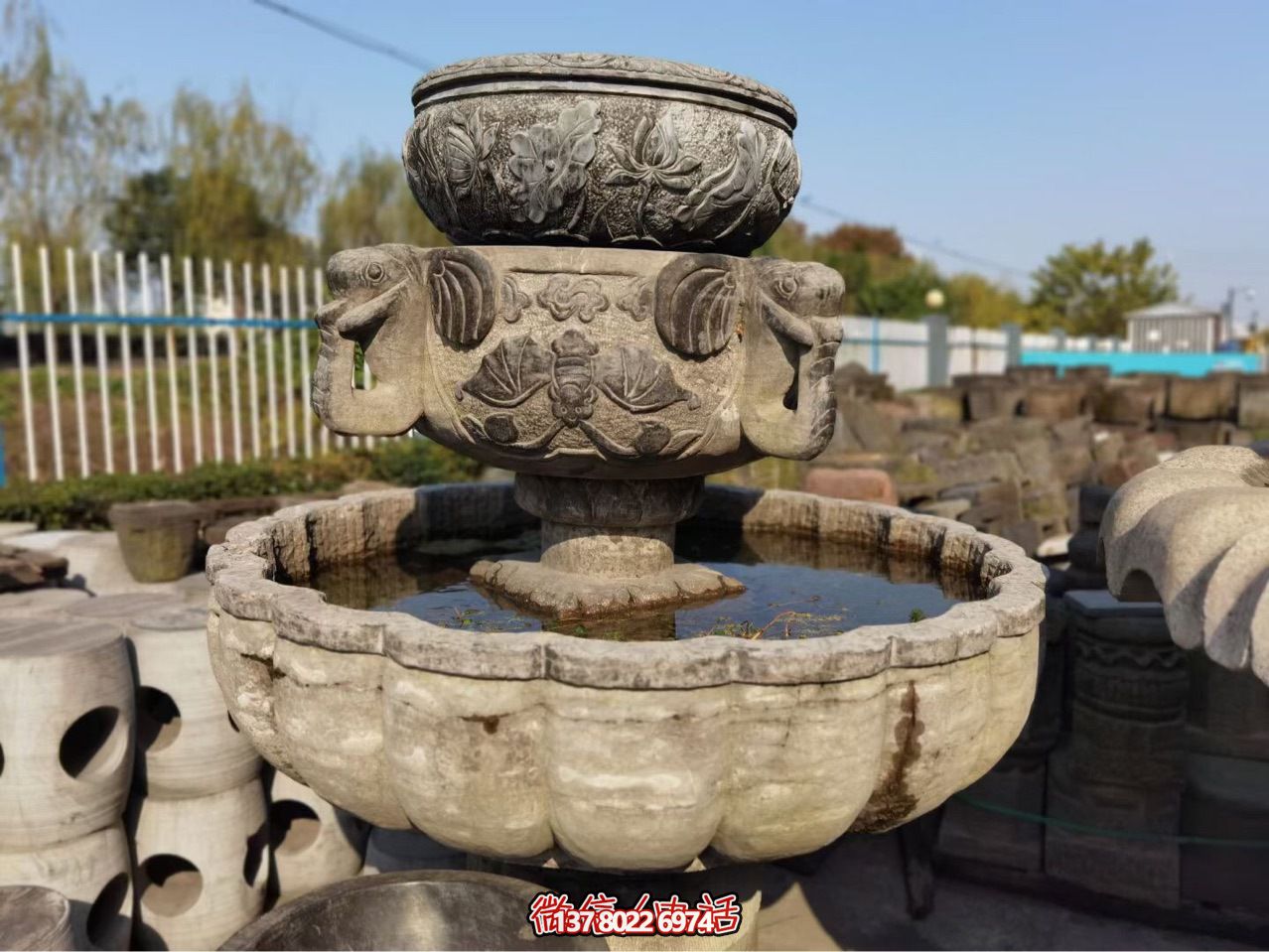 大理石戶(hù)外大型石雕噴泉花盆雕塑 大理石戶(hù)外大型石雕噴泉花盆雕塑