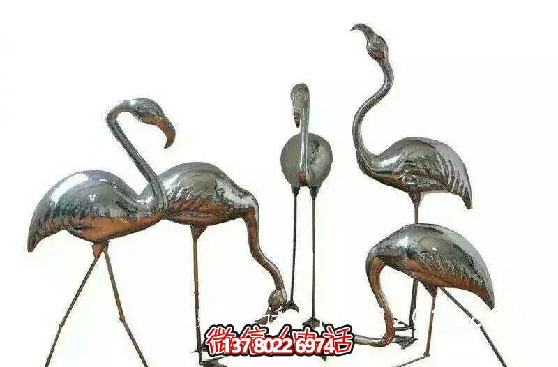 精致不銹鋼火烈鳥雕塑 精致不銹鋼火烈鳥雕塑