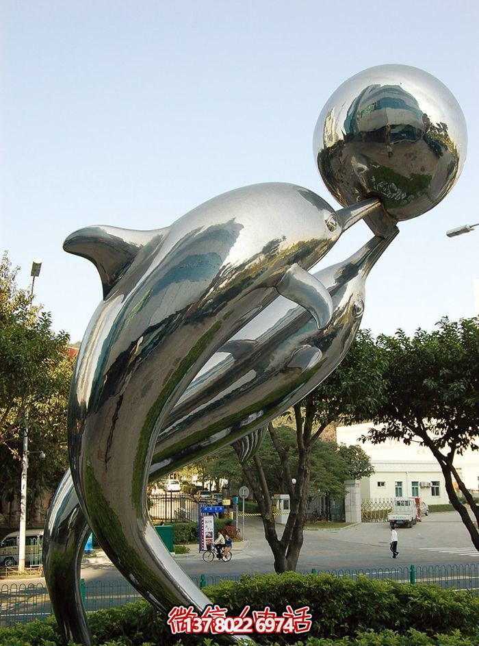 高端不銹鋼海豚游樂(lè)場(chǎng)雕塑 高端不銹鋼海豚游樂(lè)場(chǎng)雕塑