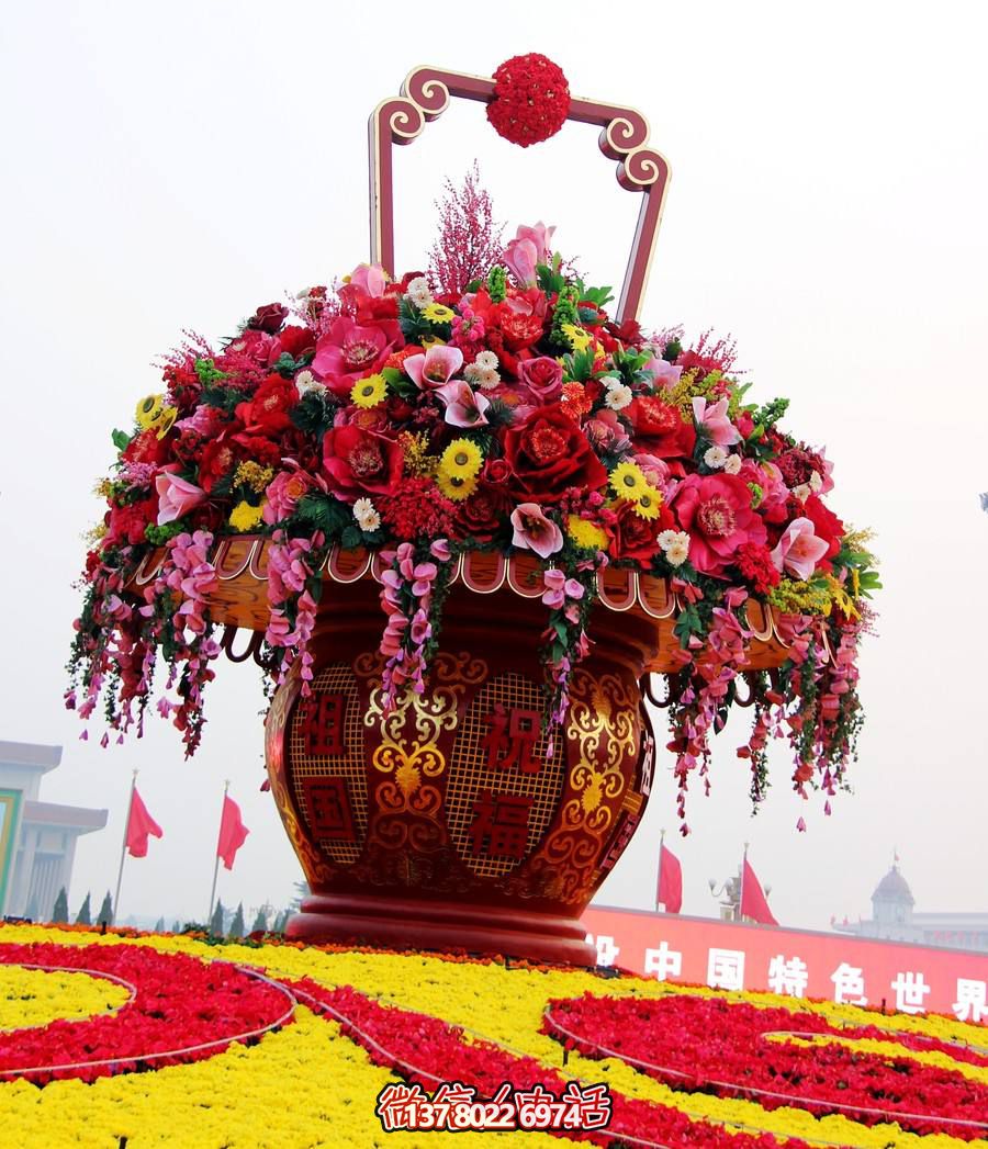 玻璃鋼彩繪仿真花朵花籃雕塑——精美裝飾景區(qū) 玻璃鋼彩繪仿真花朵花籃雕塑——精美裝飾景區(qū)