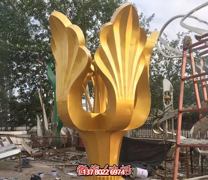 大型不銹鋼紫荊花雕塑 大型不銹鋼紫荊花雕塑