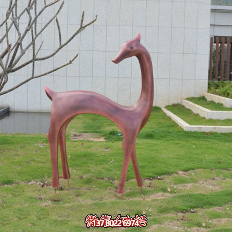 不銹鋼仿銅鹿雕塑 不銹鋼仿銅鹿雕塑